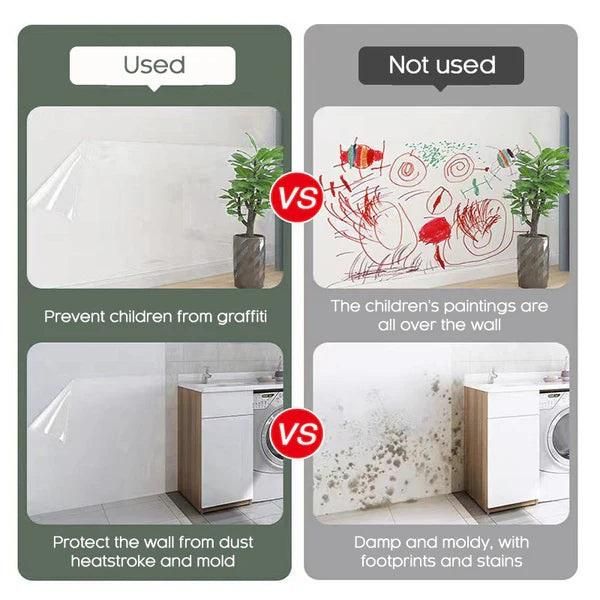 Self- Adhesive Transparent Electrostatic Wall Protection.